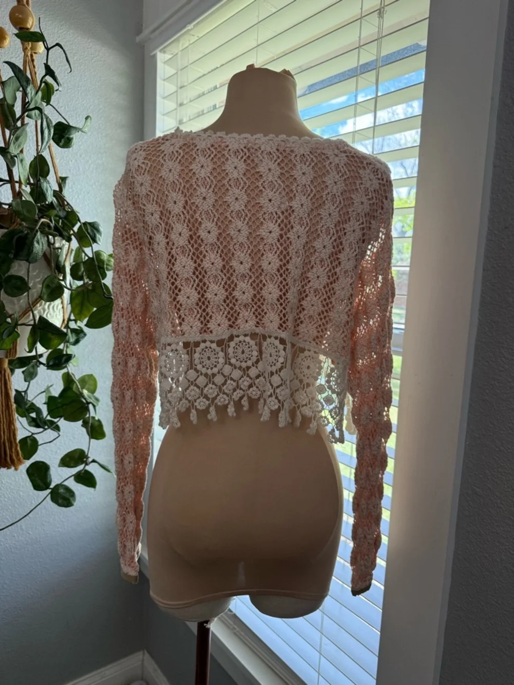 Free People New Romantics Rashele Crochet Top Size XS Festival